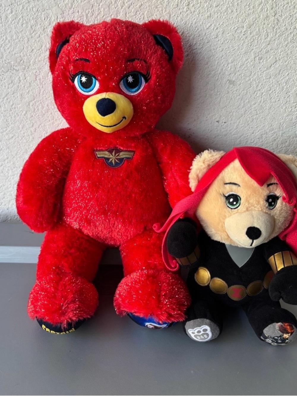 Build a bear captain marvel and black widow plush